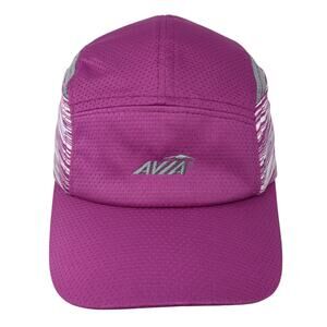 Avia 5 Panel Cap Pink One Size Adjustable Embroidered Lightweight Breathable